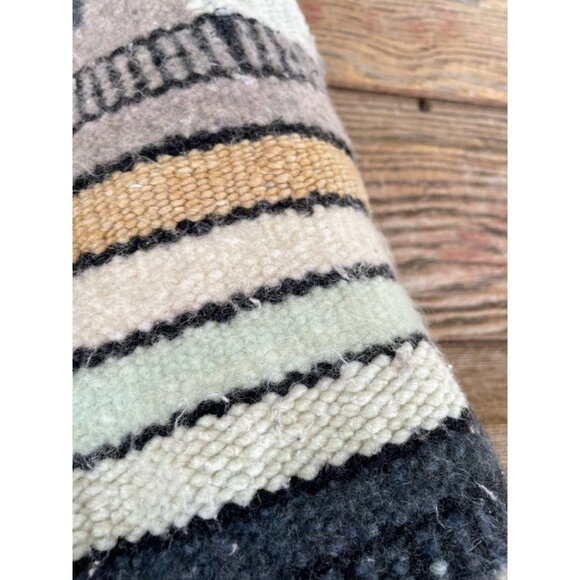 Vintage 1960s Alpaca Wool Saddle Blanket Rug Southwestern - Picture 3 of 14